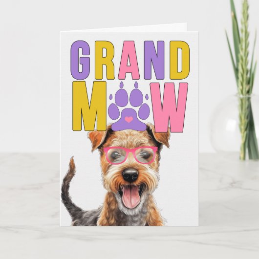 GrandMAW Lakeland Terrier Grappige Grootouders Dag Feestdagen Kaart (Voorkant)