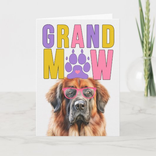 GrandMAW Leonberger Hond Grappige Grootouders Dag Feestdagen Kaart (Voorkant)