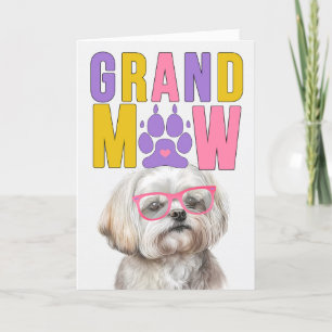 GrandMAW Maltese GrandDOG Grootouders Dag Feestdagen Kaart