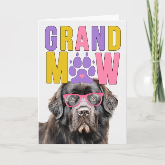 GrandMAW Newfoundland Hond Grappige Grootouders Da Feestdagen Kaart (Voorkant)