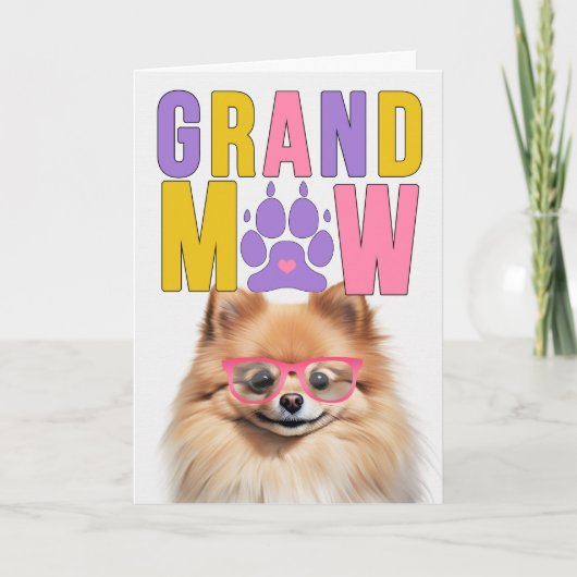 GrandMAW Pomeranian GrandDOG Grandparents Day Feestdagen Kaart (Voorkant)