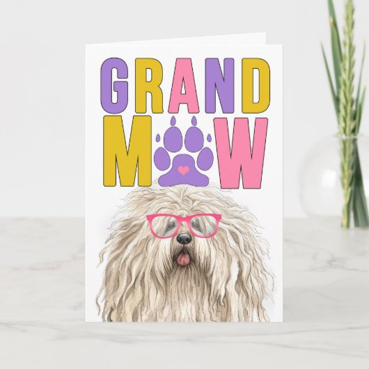 GrandMAW Puli Hond Grappige Grootouders Dag Feestdagen Kaart (Voorkant)