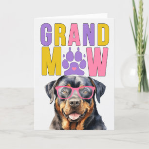 GrandMAW Rottweiler GrandDOG Grootouders Dag Feestdagen Kaart