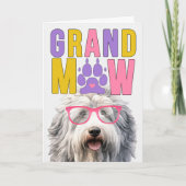 GrandMAW Sheepdog GrandDOG Grootouders Dag Feestdagen Kaart (Voorkant)