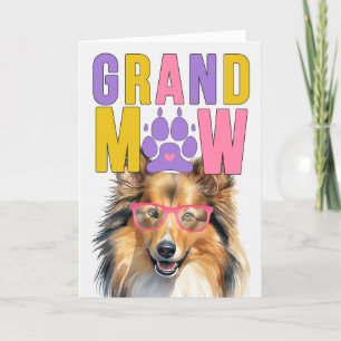 GrandMAW Shetland GrandDOG Grootouders Dag Feestdagen Kaart