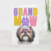 GrandMAW Shih Tzu GrandDOG Grootouders Dag Feestdagen Kaart (Voorkant)