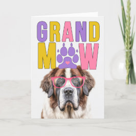 GrandMAW St Bernard GrandDOG Grootouders Dag Feestdagen Kaart
