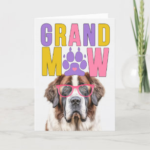 GrandMAW St Bernard GrandDOG Grootouders Dag Feestdagen Kaart