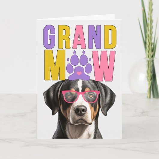 GrandMAW Swiss Mountain Dog Grappige Grootouders D Feestdagen Kaart (Voorkant)
