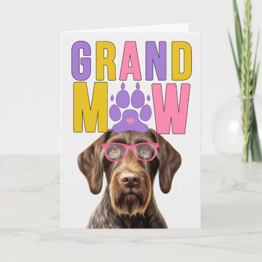 GrandMAW Wirehair Pointer Grappige Grootouders Dag Feestdagen Kaart (Voorkant)