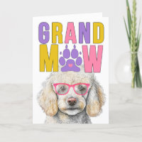 GrandMAW Witte poedel GrandDOG Grootouders Dag