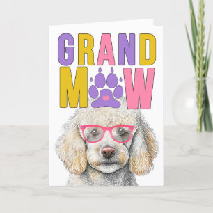 GrandMAW Witte poedel GrandDOG Grootouders Dag Feestdagen Kaart