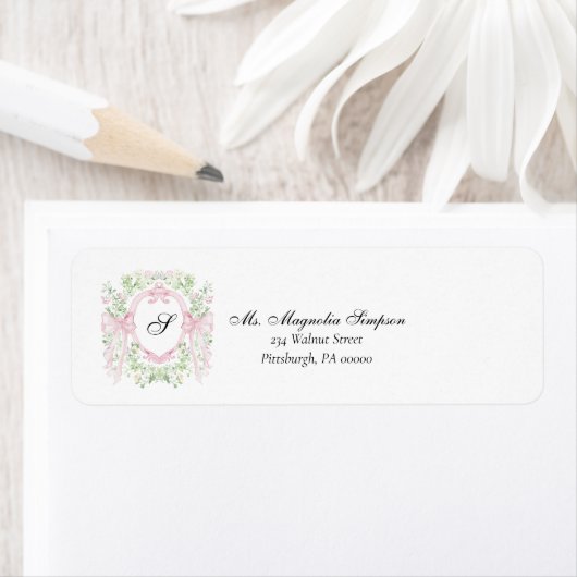 Grandmellenial Botanical Crest Baby Shower  Etiket (Insitu)