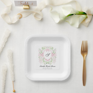 Grandmellenial Botanische Wapenschild Baby Shower Papieren Bordje