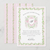 Grandmellinial Botanical Monogram Crest Thank You  Bedankkaart (Voorkant / Achterkant)