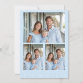 Grandmillenia Lichtblauwe & Rode Kerst Kaart (Achterkant)