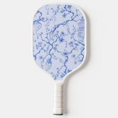 Grandmillenial Blauw & Wit Chinoiserie Pagode Pickleball Paddle (Achterkant)