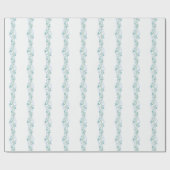 Grandmillenial Blue Bow Garland Cadeaupapier (Vlak)