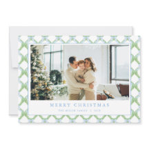 Grandmillenial Blue Christmas-fotokaart