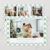 Grandmillenial Blue Christmas-fotokaart Feestdagenkaart (Voorkant / Achterkant)