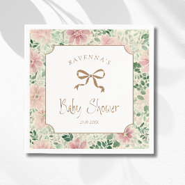 Grandmillenial Blush Sage Anemone Gouden Baby Show Servet