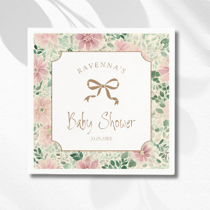 Grandmillenial Blush Sage Anemone Gouden Baby Show Servet
