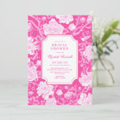 Grandmillenial Chinoiserie Floral Vrijgezellenfees Kaart (Staand voorkant)