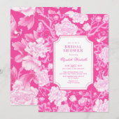 Grandmillenial Chinoiserie Floral Vrijgezellenfees Kaart (Voorkant / Achterkant)