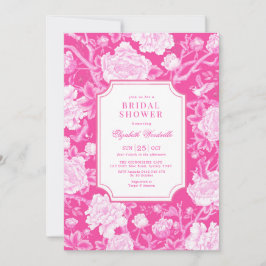 Grandmillenial Chinoiserie Floral Vrijgezellenfees Kaart