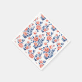 Grandmillenial Chinoiserie Gemberpot Roze Pioenroz Servet (Hoek)