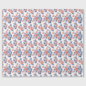 Grandmillenial Chinoiserie Ginger Jar Pink Peonies Cadeaupapier (Vlak)