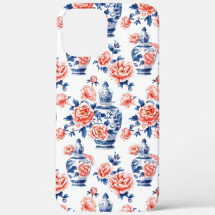 Grandmillenial Chinoiserie Ginger Jar Pink Peonies Case-Mate iPhone Case