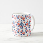 Grandmillenial Chinoiserie Ginger Jar Pink Peonies Koffiemok (Voorkant rechts)