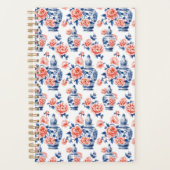 Grandmillenial Chinoiserie Ginger Jar Pink Peonies Planner (Voorkant)