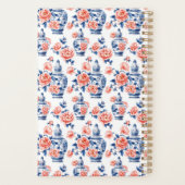 Grandmillenial Chinoiserie Ginger Jar Pink Peonies Planner (Achterkant)