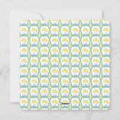 Grandmillenial citroen blauw Chinoiserie één foto Feestdagenkaart (Achterkant)