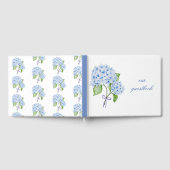 Grandmillenial floral hortensia boog blauwe preppy gastenboek (Volledig)