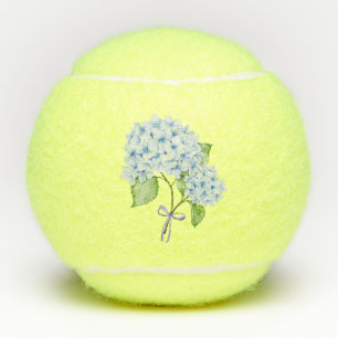 Grandmillenial floral hortensia boog blauwe preppy tennisballen