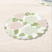 Grandmillenial hydrangea floral preppy kartonnen onderzetters (Gekanteld)