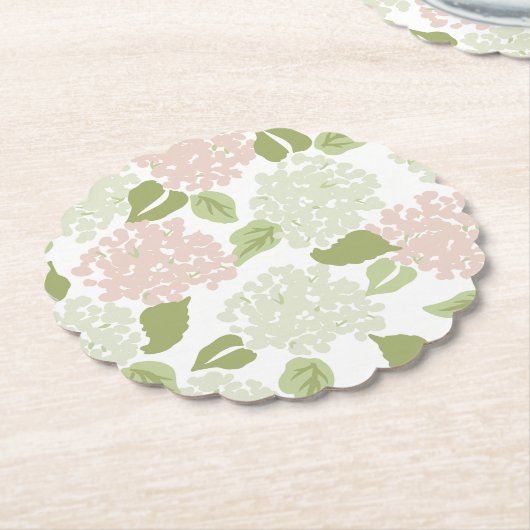 Grandmillenial hydrangea floral preppy  kartonnen onderzetters (Gekanteld)