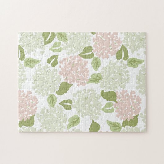 Grandmillenial hydrangea floral preppy legpuzzel (Horizontaal)