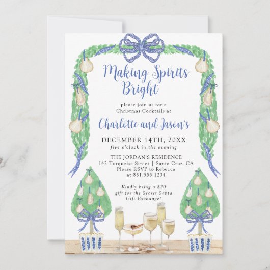 Grandmillenial Kerst Vakantie Cocktail Party Kaart (Voorkant)