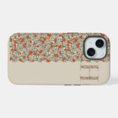 Grandmillenial MONOGRAM HBG RODE BLOEMEN iPhone 15 Case (Achterkant horizontaal)
