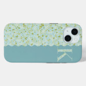 Grandmillenial MONOGRAM K ACQUA LITTLE FLOWERS Cas Case-Mate iPhone Case (Achterkant (horizontaal))