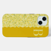 Grandmillenial MONOGRAM VAN YELLOW LITTLE FLOWERS Case-Mate iPhone Case (Achterkant (horizontaal))