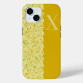 Grandmillenial MONOGRAM X YELLOW LITTLE FLOWERS Case-Mate iPhone Case (Achterkant)