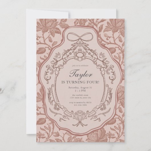 Grandmillenial Preppy  Bloemen Verjaardag Kaart (Voorkant)