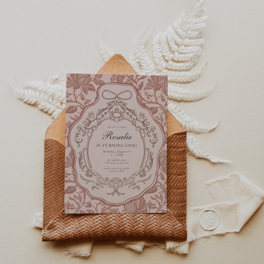 Grandmillenial Preppy  Meisjes 1e Verjaardag Kaart