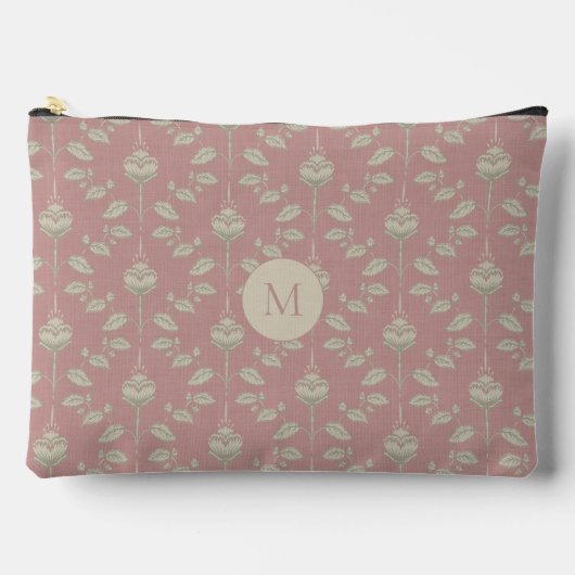 Grandmillenial Stof Roze en Crème Etui (Voorkant)