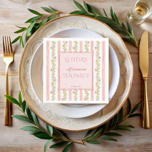 Grandmillenial Tea Party baby shower monogrammed Servet